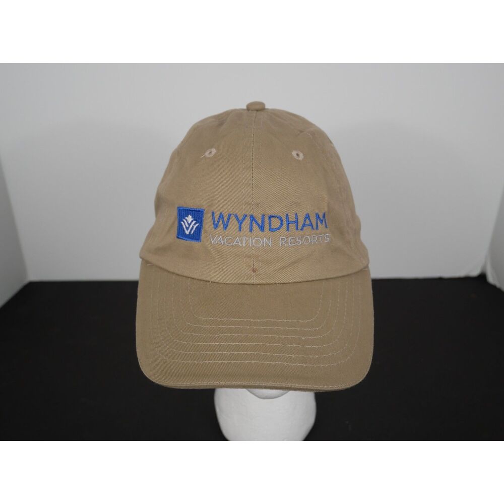 Wyndham Vacation Resorts Embroidered Khaki Cotton Baseball Cap Adjustable